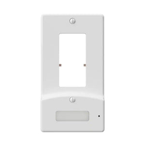 Classic Decor 1-Gang Decor Plastic Power Failure Wall Plate with Nightlight and Battery Backup