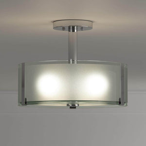 Bourland 14 In. 3-Light Polished Chrome Semi-Flush Mount Kitchen Ceiling Light Fixture