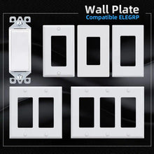 Load image into Gallery viewer, Decor 15 Amp Single Pole Rocker Light Switch with Wall Plate, White (10-Pack)