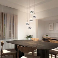 Load image into Gallery viewer, Oracle 22-Watt 5 Light Chrome Modern Integrated LED Pendant Light Fixture for Dining Room or Kitchen