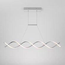 Load image into Gallery viewer, DNA Linear 16-Watt 1 Light Chrome Modern Integrated LED Pendant Light Fixture for Dining Room or Kitchen