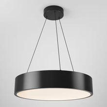 Load image into Gallery viewer, Aiden Drum 31-Watt 1 Light Black Modern 5 CCT Integrated LED Pendant Light Fixture for Dining Room or Kitchen