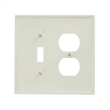 Load image into Gallery viewer, White 2-Gang 1-Toggle/1-Duplex Wall Plate (1-Pack)