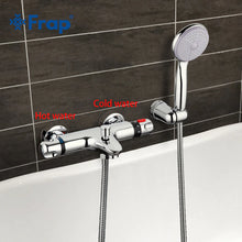 Load image into Gallery viewer, 1 Set Thermostatic Faucet Shower Bath Faucet Cold and Hot Water Mixer Short Nose Double Handle F3051