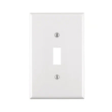 Load image into Gallery viewer, 1-Gang Midway Toggle Nylon Wall Plate, White