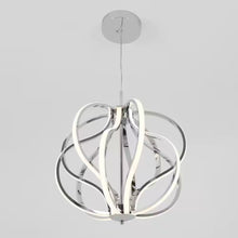 Load image into Gallery viewer, Meridian 30-Watt 1 Light Chrome Modern Integrated LED Pendant Light Fixture for Dining Room or Kitchen