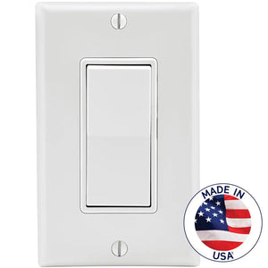 Decora 15 Amp Single-Pole AC Quiet Switch, White