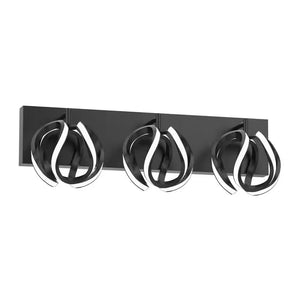 Vivaldi 22 In. 1-Light Black Integrated LED Vanity Light Bar with 3 CCT