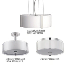 Load image into Gallery viewer, Bourland 14 In. 3-Light Polished Chrome Semi-Flush Mount Kitchen Ceiling Light Fixture