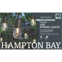 Load image into Gallery viewer, 24-Light 48 Ft. Indoor/Outdoor String Light with S14 Single Filament LED Bulbs