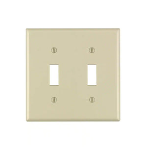 White 2-Gang Toggle Wall Plate (1-Pack)