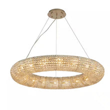 Load image into Gallery viewer, 41In. 18-Light Buld Included Glam Halo round Chandelier with Crystal Beads Accents