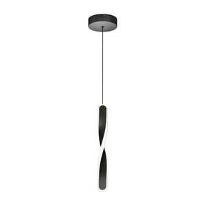 Finley 13-Watt 1 Light Black Modern 5 CCT Integrated LED Mini Pendant Light Fixture for Kitchen Island